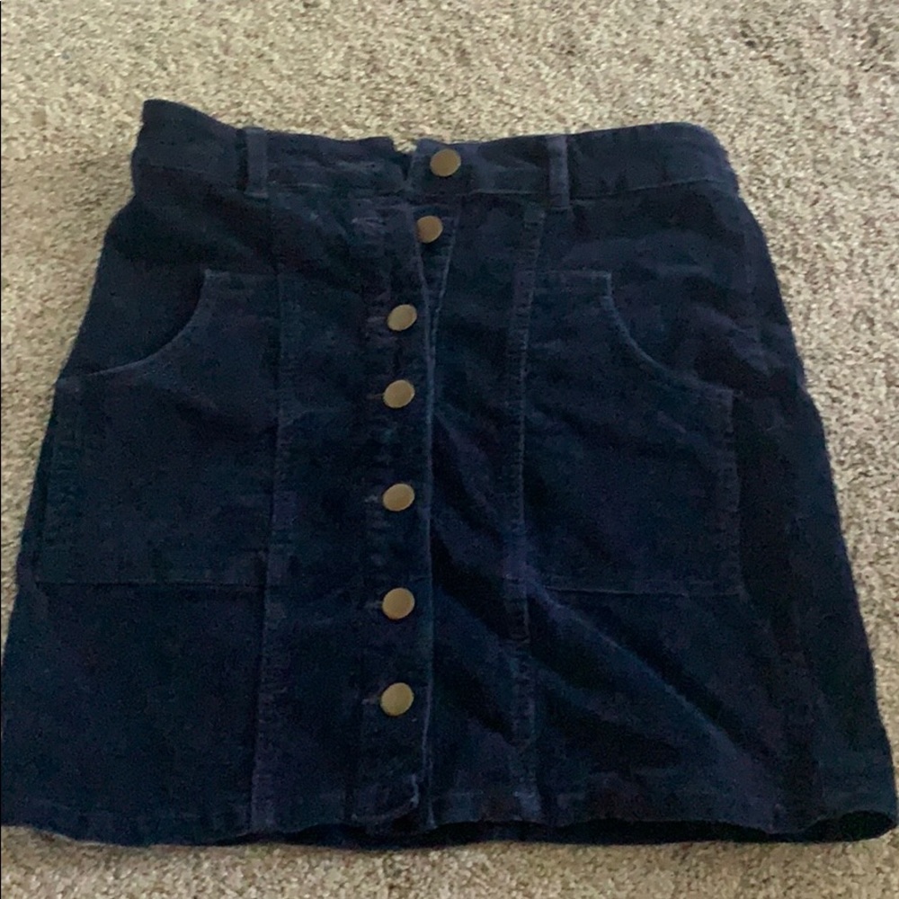 Suede skirt
